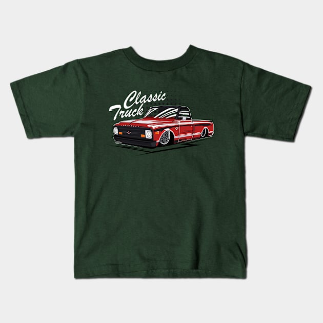 Classic Chevy Truck Kids T-Shirt by Turbo29